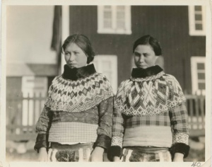 Image of Two Eskimo [Kalaallit] girls